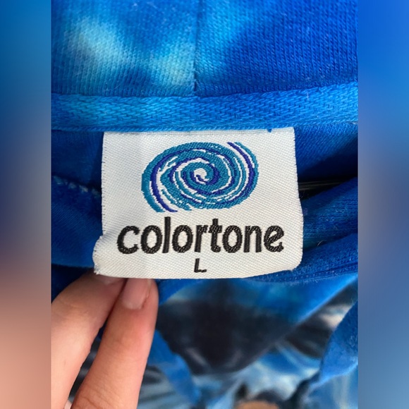 PAWZ blue tie-dye hoodie - Picture 4 of 5